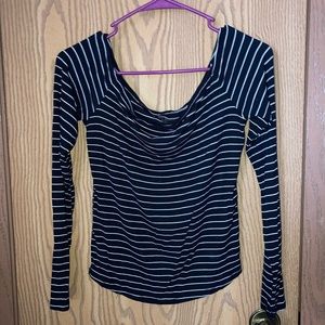 Across the shoulder long sleeve top